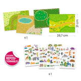 Djeco - Lift-up stickers - Animals