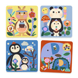 Djeco - Magic colouring. Peekaboo! Baby animals around the world