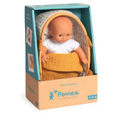 Djeco - Mini Sasha Doll and Moses Basket