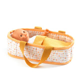 Djeco - Mini Sasha Doll and Moses Basket