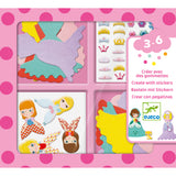 Djeco - Create with Stickers - I Love Princesses