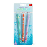 Legami - Set of 3 Erasable Pens Under The Sea