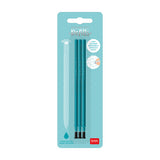 Legami Refill Erasable Pen - Turquoise - Pack 3