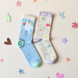 Rainbow - Unicorn 2 Pack Socks 9-12 Jnr