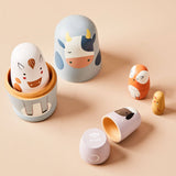 Just Bee Kids - Just Bee Kids Farm Animal Wooden Nesting Dolls