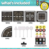 Playmags - Magnetic Tiles Road Set 50pc