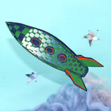 Ark Colour Design - Rocket Bookmark: Cream/Black