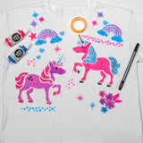 Fab Dab Do - Unicorn Rainbow Stencil for Arts and Crafts Kids 5yrs+: Pink