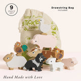 Le Toy Van - Farmyard Stacking Animals & Bag