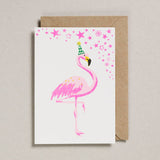 Petra Boase Ltd - Confetti Pets Card - Flamingo