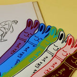 Ark Colour Design - Bunny Bookmark: Pale Pink