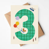 Daria Solak Illustrations - THREE age card