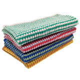 Catherine Tough - Kids' Lambswool Ribbed Snoods: FINE STRIPE - GREEN / PEACH
