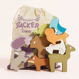 Le Toy Van - Woodland Stacking Forest Animals & Bag