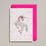 Petra Boase Ltd - Unicorn Iron On Patch Greeting Card