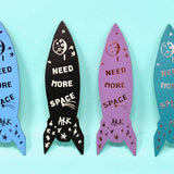 Ark Colour Design - Rocket Bookmark: Cream/Black