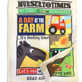 Jo & Nic's Crinkly Cloth Books - Nursery Times Crinkly Newspaper - Farm Animals