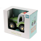 Rex - Wooden Push Along Vehicle Toy - Tractor (Green)
