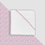 Katz & Mouse - Liberty Trim Hooded Baby Towel - Eloise Pink