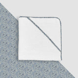 Katz & Mouse - Liberty Trim Hooded Baby Towel - Katie and Millie Blue