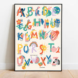 Abel and the Label - Children's Alphabet Art Print Unframed: A3