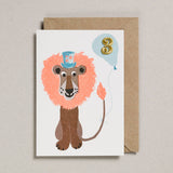 Petra Boase Ltd - Confetti Pets Card - Lion - Age 3
