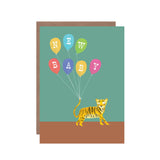 Hutch Cassidy - 'Tiger' New Baby Greetings Card: Nested/Naked