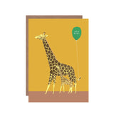 Hutch Cassidy - 'Giraffe' New Baby Greetings Card: Nested/Naked