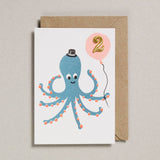 Petra Boase Ltd - Confetti Pets Card - Octopus - Age 2