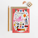 Mifkins - Circus Dogs Birthday Card | Kids Birthday Card | Animal Card