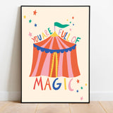 Abel and the Label - Circus Positive Quote Art Print Unframed: A3