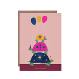 Hutch Cassidy - Tortoise Tower birthday Greetings Card